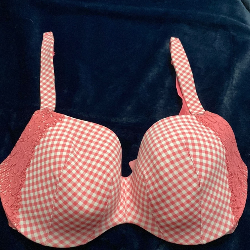 38DDD Lane Bryant pink gingham bra